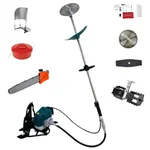 GRAMSTRONG 2 Stroke 52 CC 5 In 1 Backpack Brush Cutter with Cross Tiller & Chainsaw Attachment