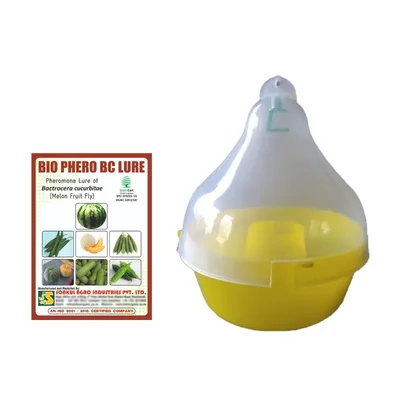 Sonkul Agro Combo Pack of Bio Phero BC Bactrocera Cucurbitae (Melon Fruit Fly) Lure & Mac Phill Trap Set of 10 Pieces