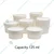 2400 Pcs, 125 ml White Disposable Bagasse Paper Container with Lid for Picnic, Travel, Food Truck 