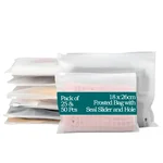 18 x 26cm Frosted Bag with Seal Slider and Hole for Fruits, Vegetables and Apparel Packing