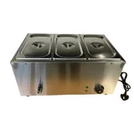  Premium 3 Pot 6 Litres 1/3 Electric Operated Bain Marie with 6 inches Depth