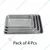 Pack of 4 Pcs 18 x13 Inch Deep Baking Aluminium Rectangle Oven Tray