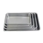 Pack of 4 Pcs 18 x13 Inch Deep Baking Aluminium Rectangle Oven Tray