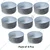 Commercial 8 inch Aluminium (Pack of 8 ) Round Shape Cake Moulds for Professional Bakeries and Cafes