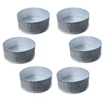 Premium ( Pack of 6 ) Long Lasting Aluminum 7 inch Round Shape Cake Moulds for Professional Bakeries