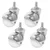 Prakash 4 Pieces 50 MM Thread Type Ball Caster Wheel
