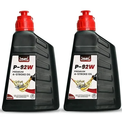 Balwaan Krishi P-92W Premium 4-Stroke Engine Oil, 650ml (Pack of 2) High Heat Stability and All Weather Protection