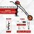 Balwaan BE-63T, 63cc 2-Stroke Trolley Type Earth Auger Machine with 4 inch Drill Bit | Hole Digger with Double Gear Box