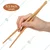 100 Pairs, 9.5 Inch Reusable Bamboo Chopsticks for Sushi, Noodle & Fried Rice