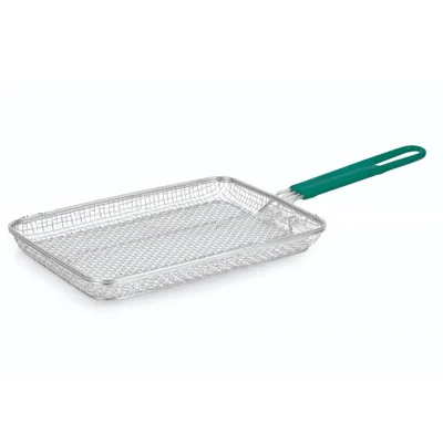 Pack of 2 | 13.75X10X1.5 inch BARBEQUE BASKET- ELECTRO POLISH STAINLESS STEEL