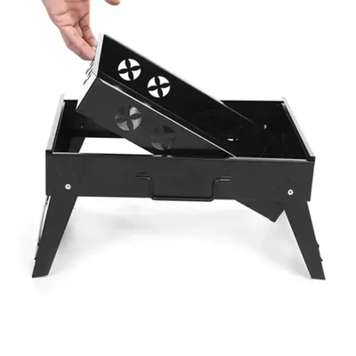 Hotline Plus 14 inch Portable Charcoal Barbeque Grill With 6 Skewers