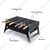 Hotline Plus 14 inch Portable Charcoal Barbeque Grill With 6 Skewers