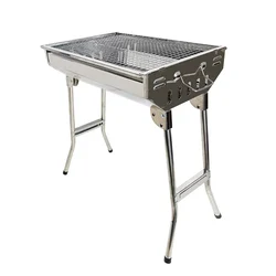 Stainless Steel 25 x 44 inch Charcoal Barbeque and Tandoor Grill
