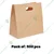 500pcs Brown D-Cut 80 GSM Kraft Paper Basket Bag