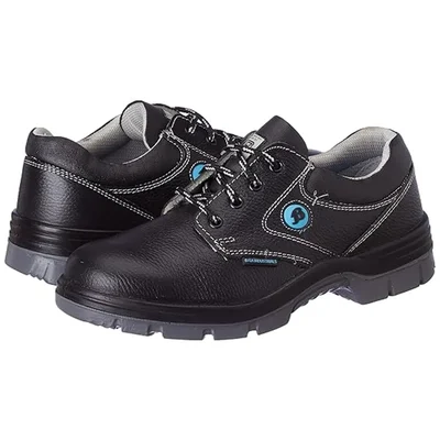 Bata Robust SD LC ST Buff Barton Leather Steel Toe Black Safety Shoes(Size-6)