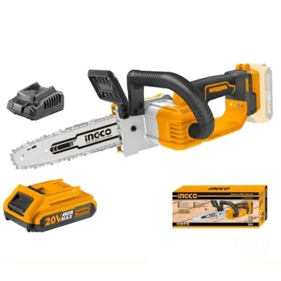 Ingco CGSLI20851 Battery Chainsaw with 8 inch Guide Bar | Comes with Battery and Charger