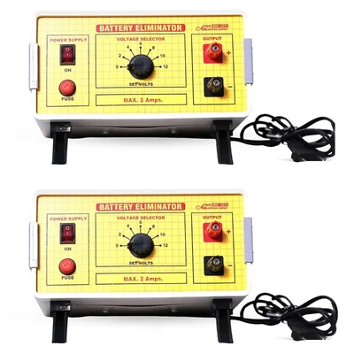 SBT Instruments 2 pcs Battery Eliminator, 2 Amps, 2V to12V Output Voltage for Science Experiments