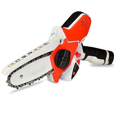 BSC 1758A Hand Operated, Cordless, Battery Chainsaw with 4 inch Guide Bar | Ideal for Garden, Farm, Landscaping