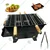 NE GRILLS Charcoal Barbeque Grill Set With Foldable Legs For Home and Picnic Use with 4 skewers,1 SS Grill,1 Tong 