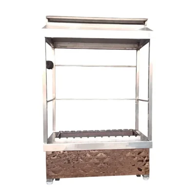 15x30x42 inch Rose Gold Plated BBQ Kebab & Paneer Tikka Grill with Folding Hut