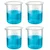 SBT 4pcs 1000ml Polypropylene Beakers with Graduation Marks for Laboratory