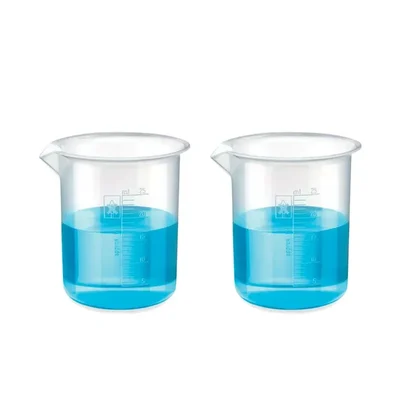 SBT 2pcs 25ml Polypropylene Beakers with Graduation Marks for Laboratory