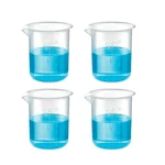 SBT 4pcs 25ml Polypropylene Beakers with Graduation Marks for Laboratory