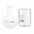 Bello Combo of Borosilicate 3.3 Glass Measuring Beaker 50ml & Round Bottom Boiling Flask 50ml for Laboratory