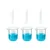 SBT Instruments Scientific Polypropylene 3 Cylinder 50ml & 3 Measuring Beaker 100ml Combo with Blue Printed Graduation