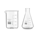 SBT Borosilicate 3.3 Glass 1000 ml Beaker and 250 ml Conical Flask with Graduation Marks