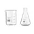 SBT Borosilicate 3.3 Glass 1000 ml Beaker and 25 ml Conical Flask with Graduation Marks