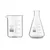 SBT Borosilicate 3.3 Glass 100 ml Beaker and 250 ml Conical Flask with Graduation Marks