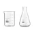 SBT Borosilicate 3.3 Glass 100 ml Beaker and 25 ml Conical Flask with Graduation Marks