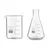 SBT Borosilicate 3.3 Glass 100 ml Beaker and 500 ml Conical Flask with Graduation Marks