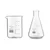 SBT Borosilicate 3.3 Glass 100 ml Beaker and 50 ml Conical Flask with Graduation Marks