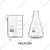SBT 2pcs Borosilicate 3.3 Glass 250 ml Beaker and 100 ml Conical Flask with Graduation Marks
