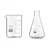 SBT 2pcs Borosilicate 3.3 Glass 250 ml Beaker and 25 ml Conical Flask with Graduation Marks