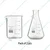 SBT 2pcs Borosilicate 3.3 Glass 250 ml Beaker and 500 ml Conical Flask with Graduation Marks