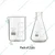 SBT Set of 2 Borosilicate 3.3 Glass 25ml Beaker and 50ml Conical Flask with Graduation Marks
