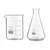 SBT Borosilicate 3.3 Glass 500 ml Beaker and 50 ml Conical Flask with Graduation Marks