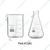 SBT Combo of Borosilicate 3.3 Glass 50 ml Beaker and 100 ml Conical Flask with Graduation Marks
