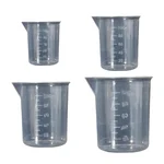 SBT Instruments 4pcs Polypropylene Measuring Beaker with Graduation 50ml,100ml, 250ml, 500ml Capacity