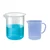 Bello 2pcs Polypropylene Beakers of 500ml & 250ml Capacity with Graduation Marks for Laboratory