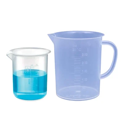 Bello 2pcs Polypropylene Beakers of 25ml & 250ml Capacity with Graduation Marks for Laboratory