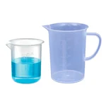 Bello 2pcs Polypropylene Beakers of 25ml & 500ml Capacity with Graduation Marks for Laboratory