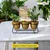 Ecofynd 4 inch Bella Metal Planter, Modern Style Pot with Stand Planter Set for Home Decor
