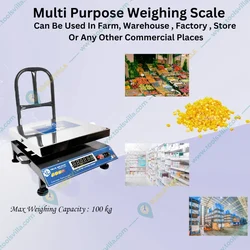 True Weight Bench Compact Scale Digital Weighing Machine, 100kg Capacity (TWP-100) with 1-Year Warranty