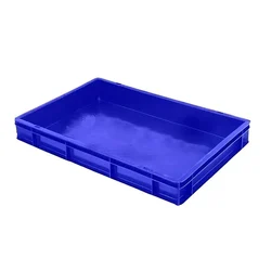 Aristo Pack of 3, 14L 600x400x80mm Complete Closed Solid Plastic Crate, 64080 CC