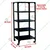 Menage 48x23x15 Inch 5  Shelves Multipurpose Storage Rack With Accessories