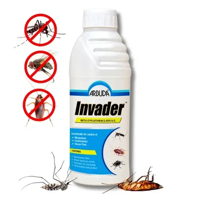 Arbuda Invader Beta-cyfluthrin 2.45% sc For Cockroaches, Mosquitoes & Houseflies | 1 Liter